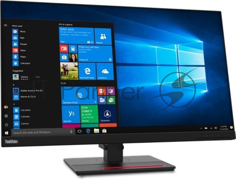 Монитор Lenovo ThinkVision T27q-20 27 16:9 QHD (2560x1440) IPS, 4ms, CR 1000:1, DCR 3M:1, BR 350, 178/178, 1xHDMI1.4, 1xDP1.2, USB Hub(4 x USB 3.0), 1xAudio Port (3.5 mm), LTPS, 3YR Exchange