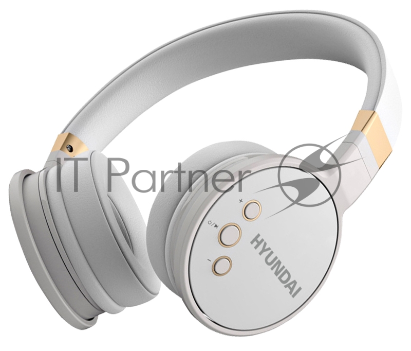 Гарнитура накладные Hyundai H-HP300GY серый беспроводные bluetooth оголовье