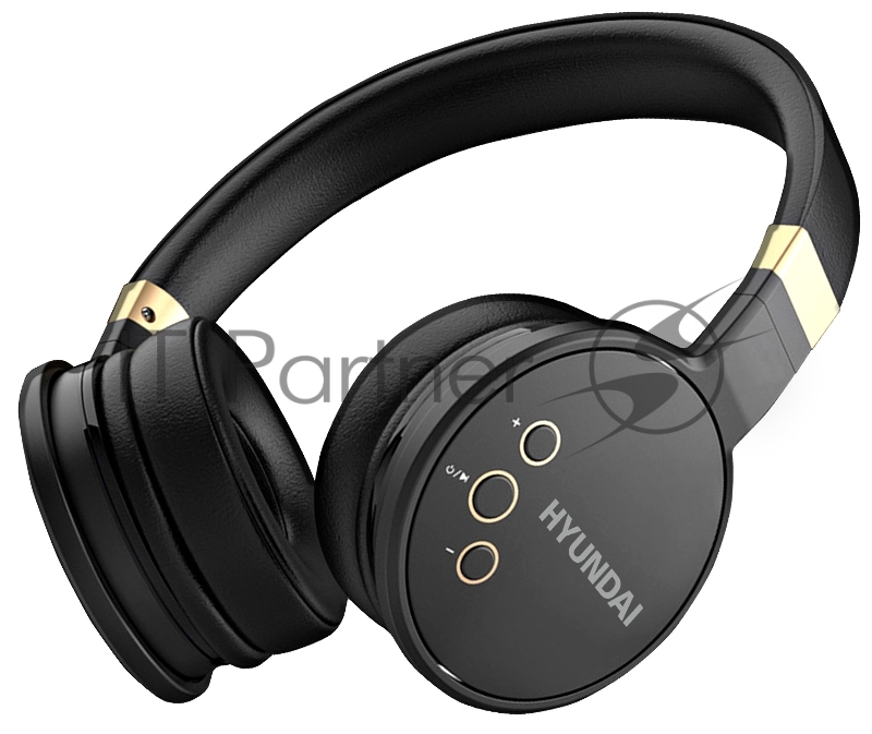 Гарнитура накладные Hyundai H-HP300B черный беспроводные bluetooth оголовье