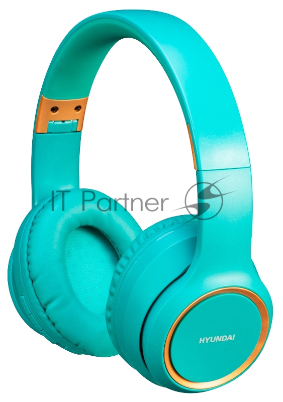 Гарнитура накладные Hyundai H-HP100A голубой беспроводные bluetooth оголовье