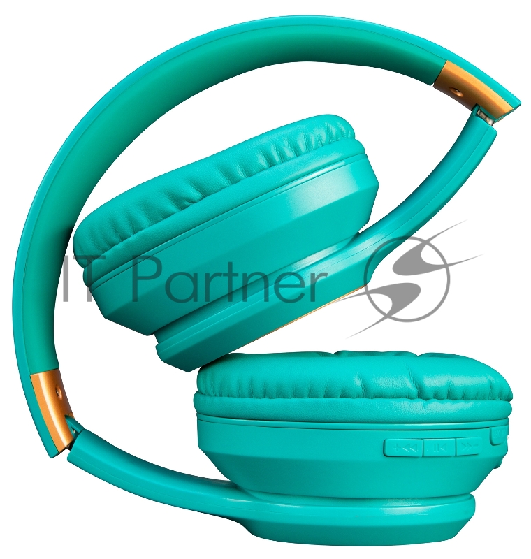 Гарнитура накладные Hyundai H-HP100A голубой беспроводные bluetooth оголовье