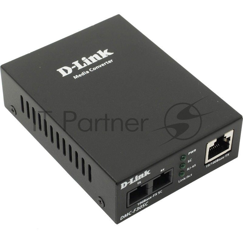 D-Link DMC-F30SC/B1A Медиаконвертер с 1 портом 10/100Base-TX и 1 портом 100Base-FX с разъемом SC для одномодового оптического кабеля (до 30 км)