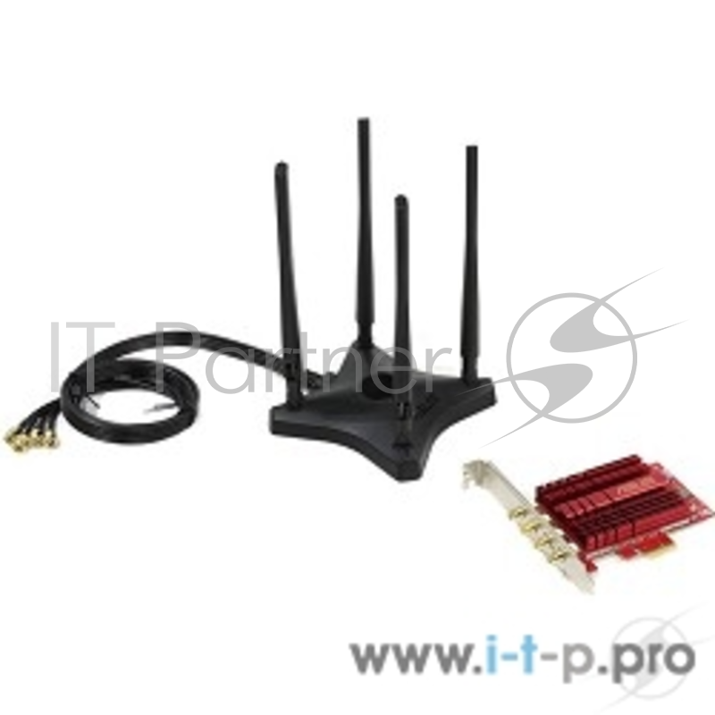 Сет.карта Wi-Fi 2.1Гбит/сек. ASUS PCE-AC88 802.11a/b/g/n/ac (PCI-E x1)