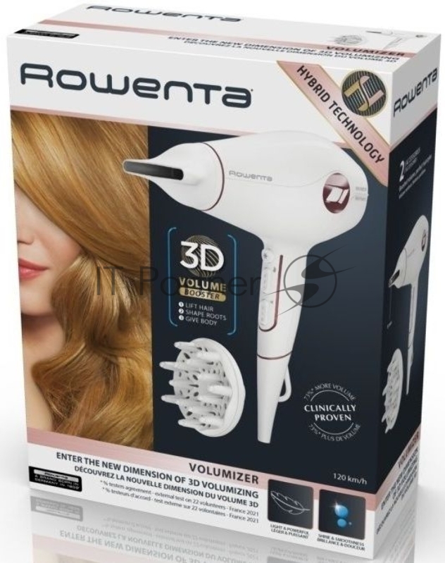 Фен Rowenta CV6135F0 1800Вт белый