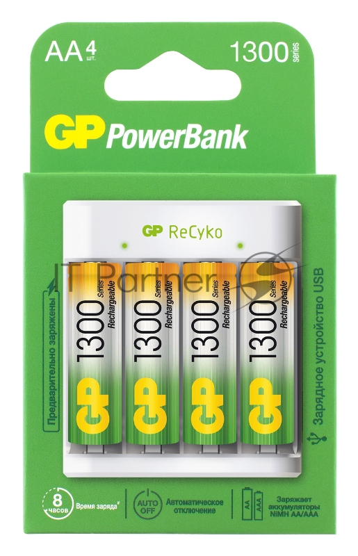 Зарядное устройство GP PowerBank GP E411130AAHC-2CRB4 2600mAh