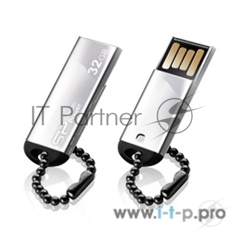Флеш Диск Silicon Power 32Gb Touch 830 SP032GBUF2830V1S USB2.0 серебристый