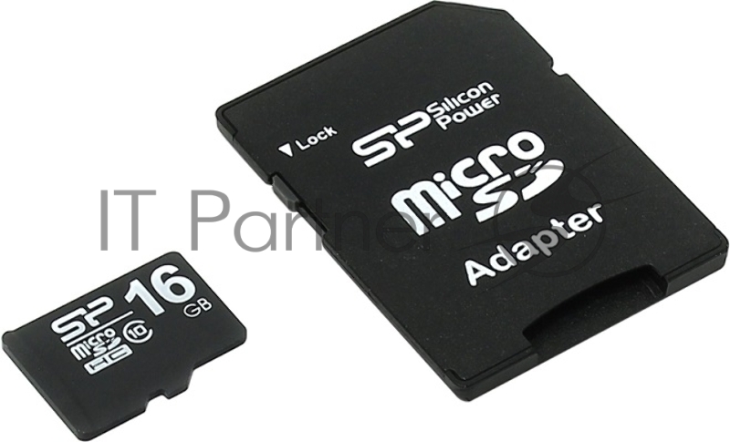 Флеш карта microSDHC 16Gb Class10 Silicon Power SP016GBSTH010V10-SP + adapter