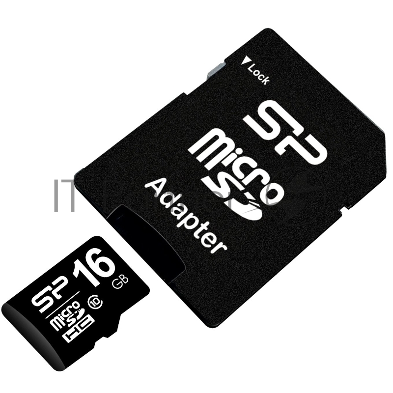 Флеш карта microSDHC 16Gb Class10 Silicon Power SP016GBSTH010V10-SP + adapter