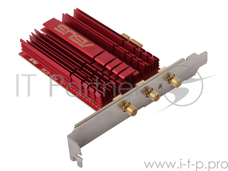 Сет.карта Wi-Fi 1.3Гбит/сек. ASUS PCE-AC68 802.11a/b/g/n/ac (PCI-E x1)