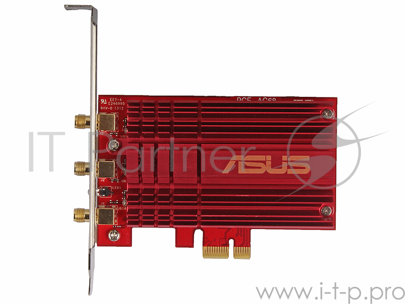 Сет.карта Wi-Fi 1.3Гбит/сек. ASUS PCE-AC68 802.11a/b/g/n/ac (PCI-E x1)