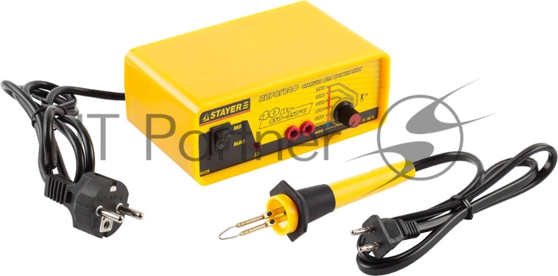 Прибор для выжигания STAYER 45228 (пирограф) 2 сменных жала температурный режим 450-750 °с 40Вт