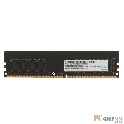 Модуль памяти Apacer 16GB DDR4 3200 DIMM EL.16G21.GSH Non-ECC, CL22, 1.35V, 1024x8, RTL