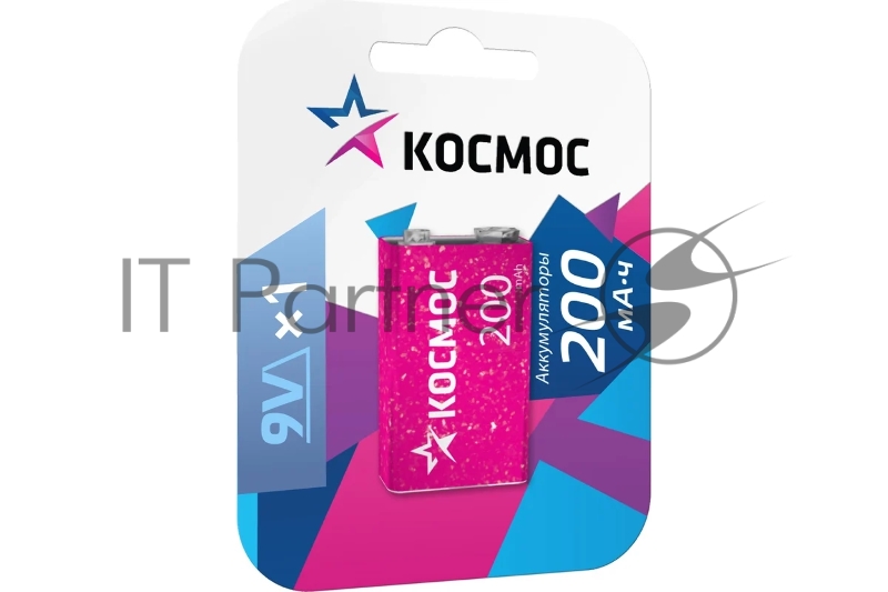 Аккумулятор Космос KOCNI-MH6F22 (200mAh) 6F22 200мА.ч 1BL (блист.1шт)