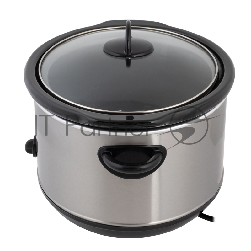 Медленноварка Endever Vita-112, серый/стальной, мощность 280 Вт, емкость 4,5л, 3 режима, эффект русской печи