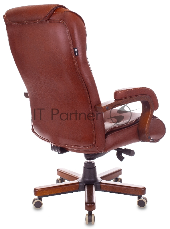 Кресло руководителя Бюрократ T-9926WALNUT светло-коричневый Leather Eichel кожа крестовина металл/дерево