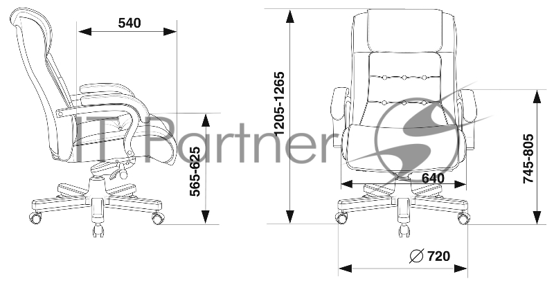 Кресло руководителя Бюрократ T-9926WALNUT светло-коричневый Leather Eichel кожа крестовина металл/дерево