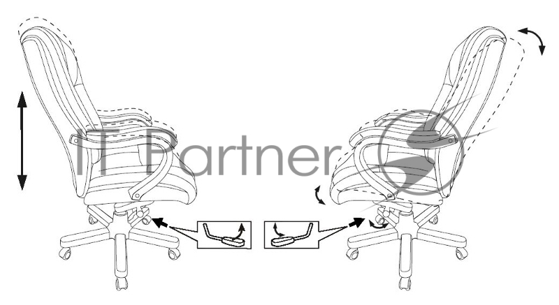 Кресло руководителя Бюрократ T-9926WALNUT светло-коричневый Leather Eichel кожа крестовина металл/дерево