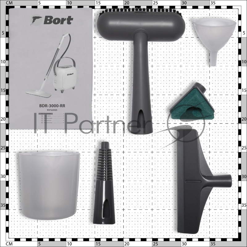 Пароочиститель Bort BDR-3000-RR (93722425)Мощность 1650 Вт Макс давление 4 бар Постоянная подача пара 45 г/мин Температура пара 143 °С Емкость бачка 1200 мл Время нагревания 480 с Время непрерывной работы 45 мин Регулировка мощности пара Длина шланга