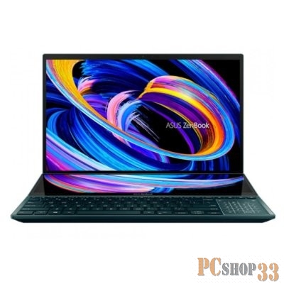 Ноутбук ASUS Zenbook Pro Duo UX582HS-H2002X Core i9-11900H/32Gb DDR4/1Tb SSD/OLED Touch 15,6 3840x2160/GeForce RTX 3080 8Gb/WiFi6/BT/Cam/Windows 11 Pro/Sleeve,Stylus,Plamrest,Sta