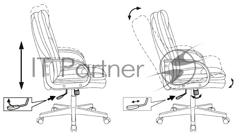 Кресло руководителя Бюрократ CH-868LT Bahama серый крестовина пластик