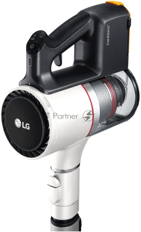 Пылесос LG A9N-PRIME 160 Вт, 1 аккумулятор, 50 мин работы, телескопическая трубка, насадка с прямым приводом, 2в1, щелевая, фильтр HEPA, цвет белый, крепление на стену