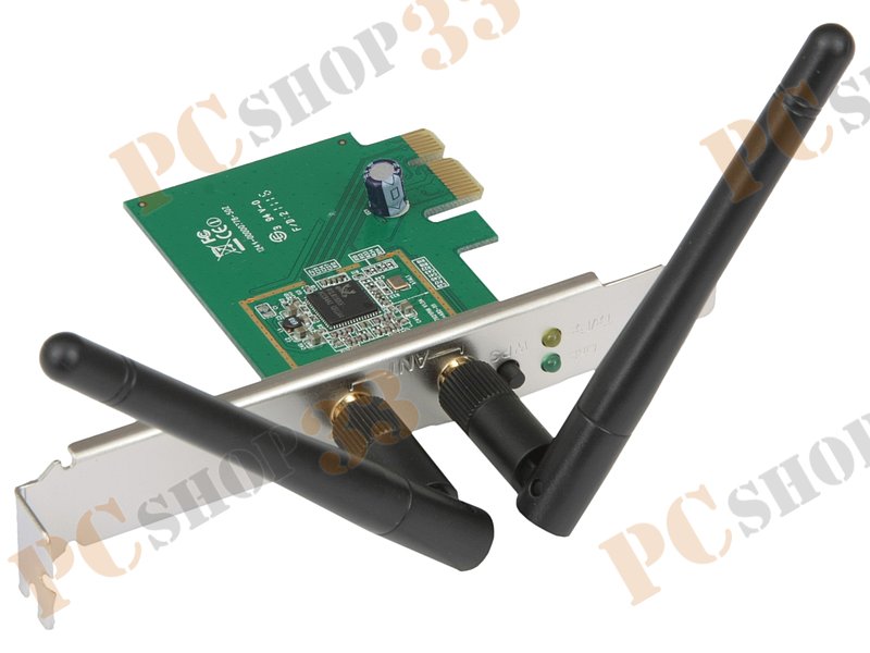 Сет.карта Wi-Fi 300Мбит/сек. ASUS PCE-N15 802.11b/g/n (PCI-E x1)