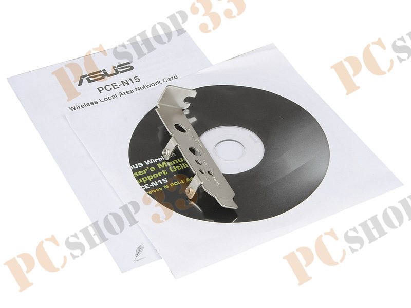 Сет.карта Wi-Fi 300Мбит/сек. ASUS PCE-N15 802.11b/g/n (PCI-E x1)