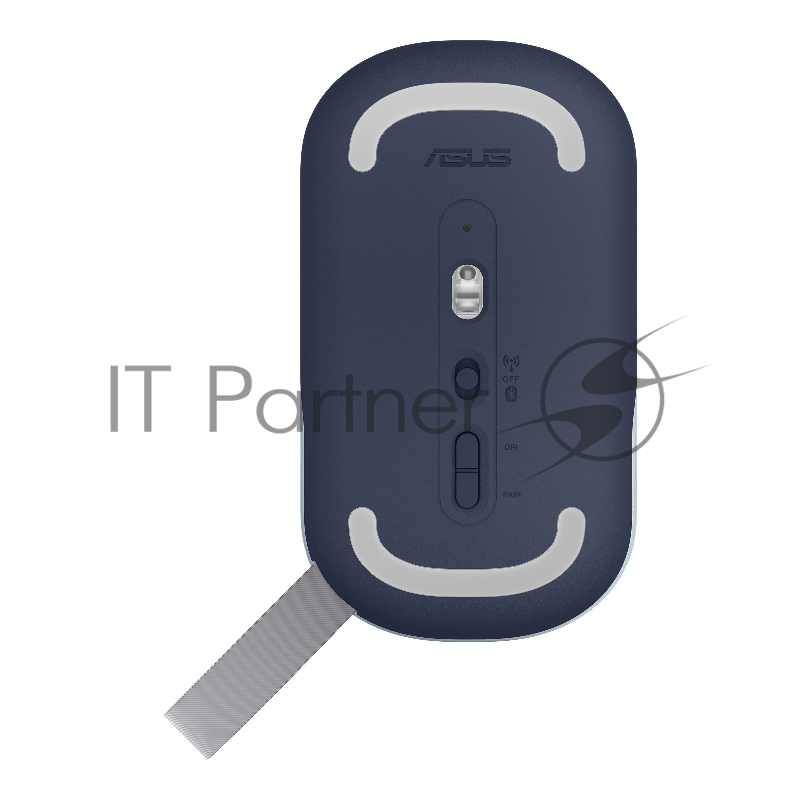 Беспроводная мышь ASUS Marshmallow MD100 синяя (2.4GHz, Bluetooth, 1600 dpi, USB, 3 кнопкиl, Optical, 1 x AA, 90XB07A0-BMU000)