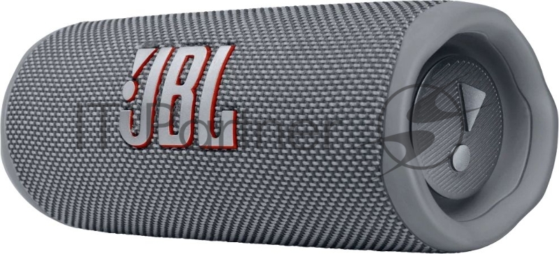 Портативная акустика JBL Flip 6 серый, Bluetooth 5.1, время воспроизведения музыки 12 ч, емкость аккумулятора 4800 mAh, время заряда аккумулятора 2,5 ч, цвет серый