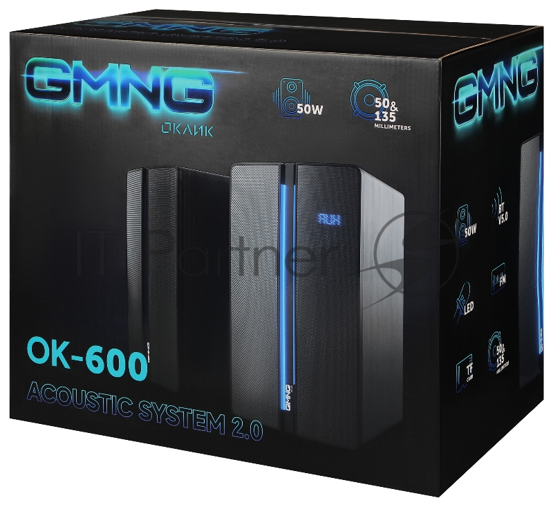 Колонки Оклик GMNG OK-600 2.0 черный 50Вт BT