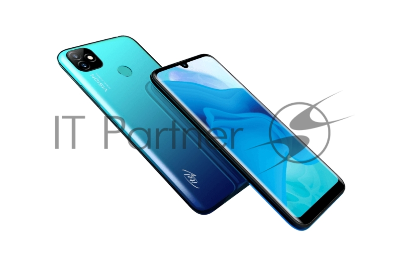 Смартфон Itel Vision 1 itL6005 Blue, 6.08 16:9 1920x1080, 1.4GHz, 4 Core, 2 GB, 32GB, up to 128 flash, 8 MP/5Mpix, 2 Sim, 2G, 3G, LTE, BT, Wi-Fi, GPS, Micro-USB, 4000mAh, Android 10, 169g, 145,3 ммx72 ммx9,85 мм