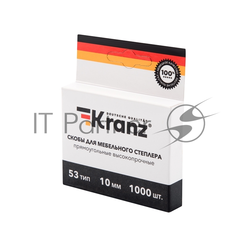 Скобы для мебельного степлера KRANZ 10 мм, тип 53, 1000 шт.