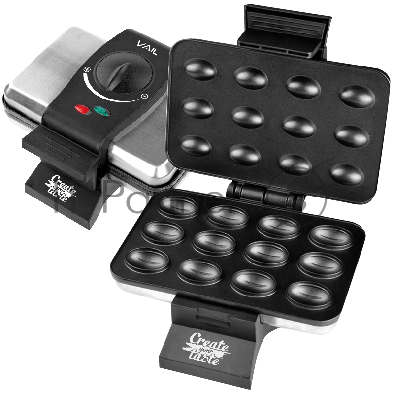 Вафельница-орешница VAIL VL-5254 мощность 1000 Вт прямоугольная 220*137 мм