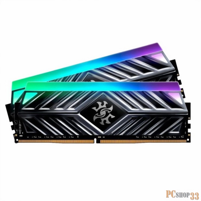 Модуль памяти 16GB ADATA DDR4 3200 DIMM SPECTRIX D41 X TUF RGB Black Gaming Memory AX4U32008G16A-DB41 Non-ECC, CL16, 1.35V, Heat Shield, XMP 2.0, Kit (2x8GB), RTL (934239)