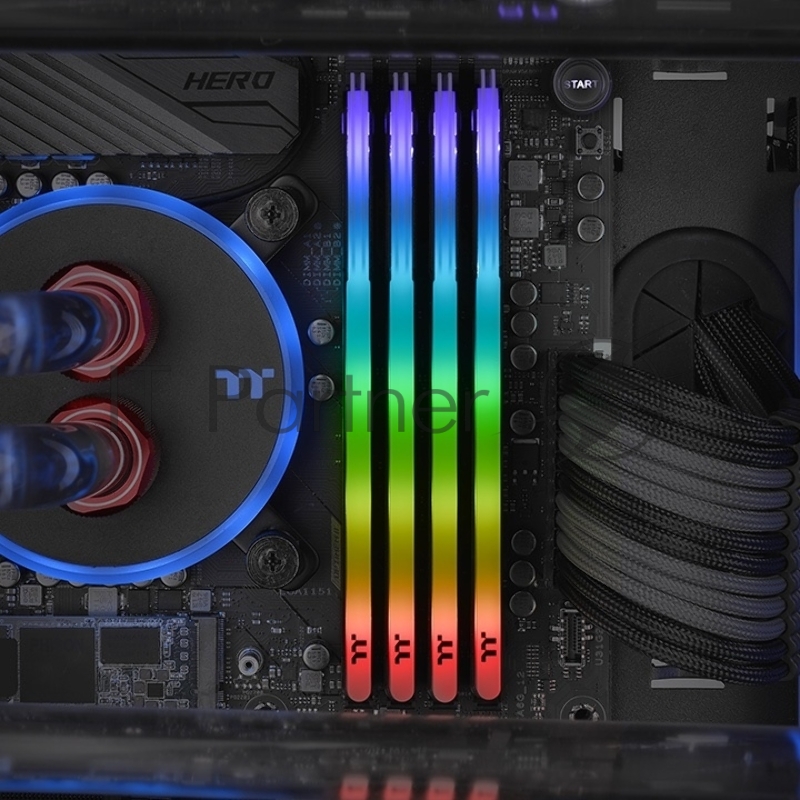 Модуль памяти 16GB Thermaltake DDR4 4000 DIMM TOUGHRAM Z-ONE RGB Black Gaming Memory R019D408GX2-4000C19A Non-ECC, CL19, 1.35V, Heat Shield, XMP 2.0, Kit (2x8GB), RTL (529228)