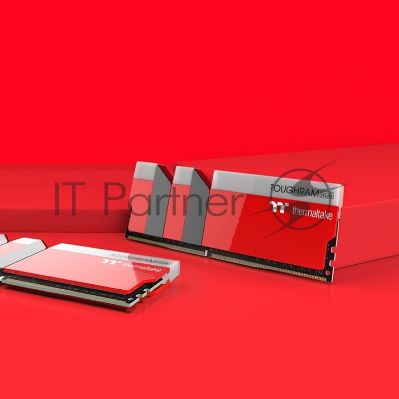 Модуль памяти 16GB Thermaltake DDR4 3600 DIMM TOUGHRAM RGB Racing Red Gaming Memory RG25D408GX2-3600C18A Non-ECC, CL18, 1.35V, Heat Shield, XMP 2.0, Kit (2x8GB), RTL (528306)
