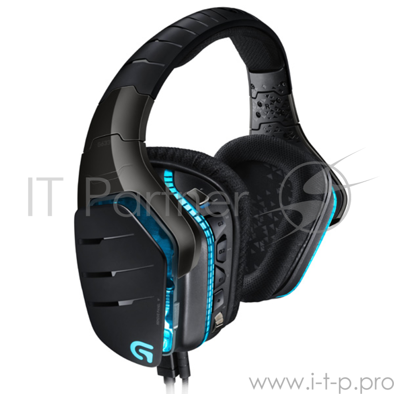 Гарнитура Logitech G633 Artemis Spectrum RGB 7.1 Surround Gaming Headset, с регулятором громкости, черный