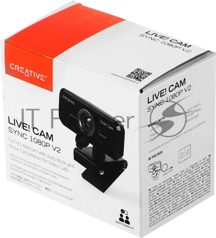Камера Web Creative Live! Cam SYNC 1080P V2 черный 2Mpix (1920x1080) USB2.0 с микрофоном