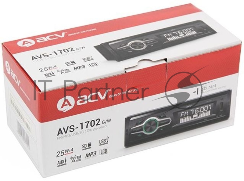 Автомагнитола ACV AVS-1702G 1DIN 4x25Вт