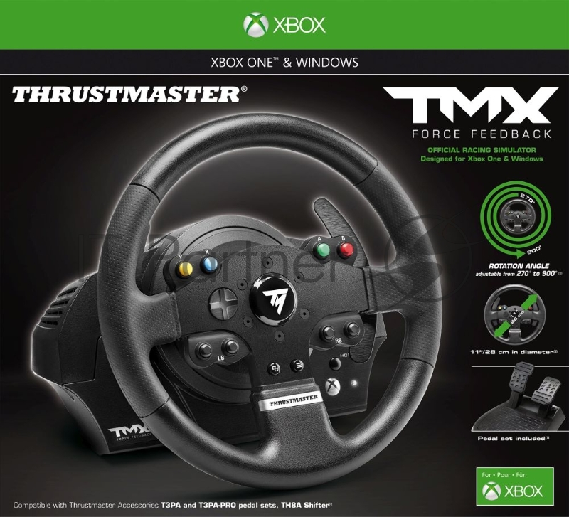 Руль ThrustMaster TMX Force EU Version 13кноп. (с педалями) черный