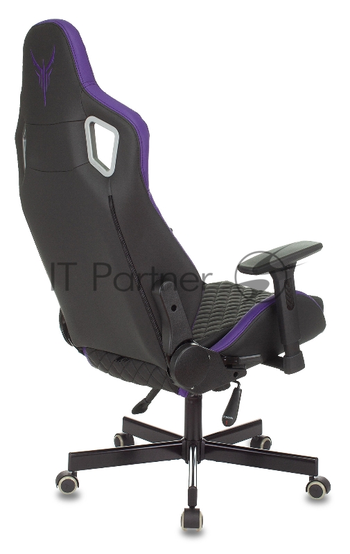 Кресло игровое Knight OUTRIDER черный/фиолетовый ромбик эко.кожа с подголов. крестовина металл