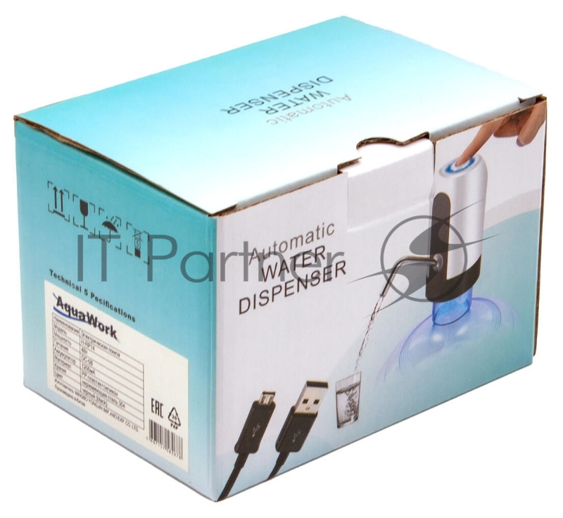 Помпа для 19л бутыли Aqua Work H-RP14 электрический белый/черный