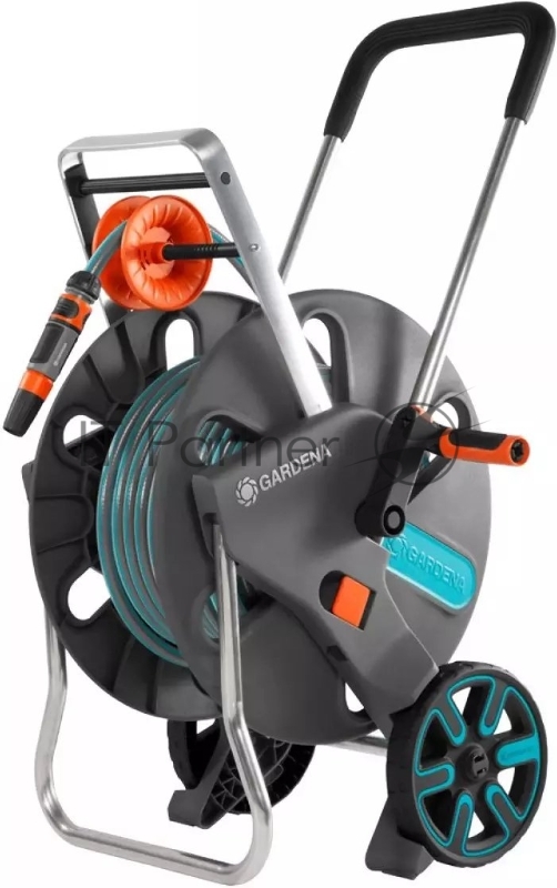 Тележка для шланга Gardena CleverRoll L Easy серый шланг в компл. 30м (18522-26.000.00)
