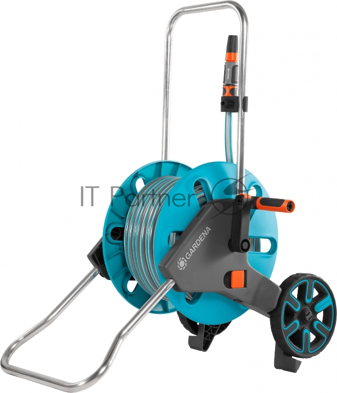 Тележка для шланга Gardena CleverRoll M голубой/серый шланг в компл. 35м (18513-35.000.00)