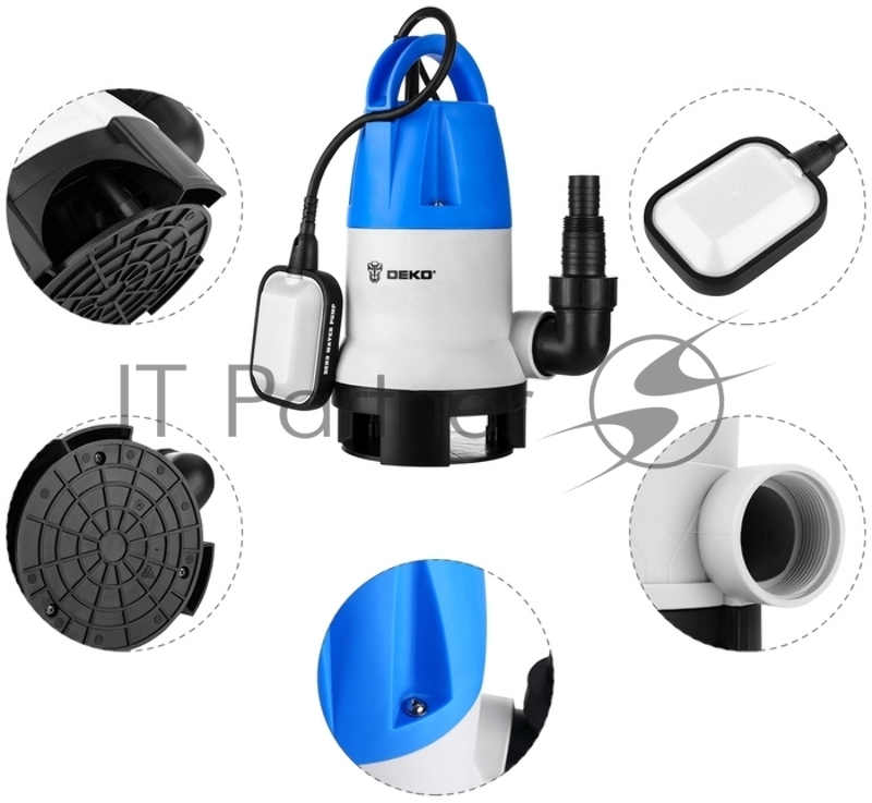 Насос садовый дренажный Deko DWP-750P 750Вт 10000л/час (076-0515)