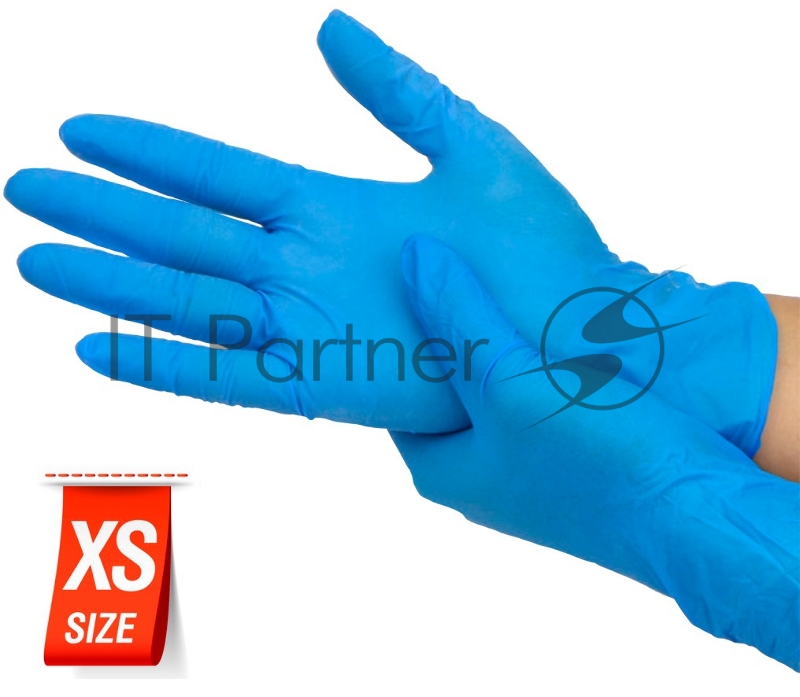 Перчатки нитриловые Nitrile XS (упак.:100шт) голубой