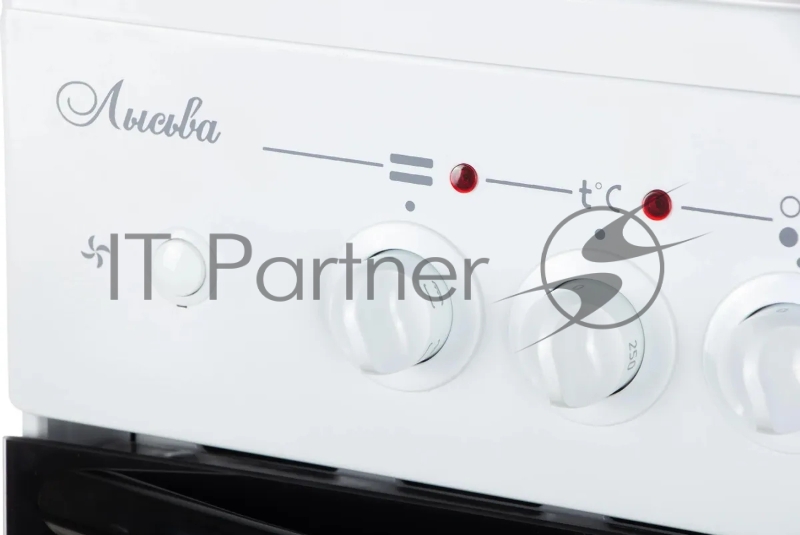 Плита Электрическая Лысьва EF4004MK00 белый/черный стеклокерамика (без крышки)