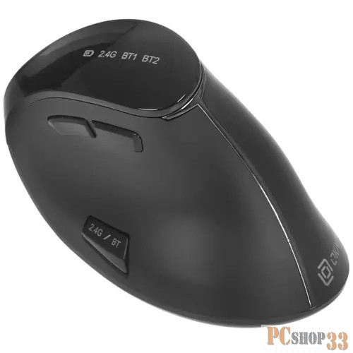 Мышь Oklick/Оклик 990MW черный оптическая (2400dpi) silent беспроводная BT/Radio USB для ноутбука (9but)