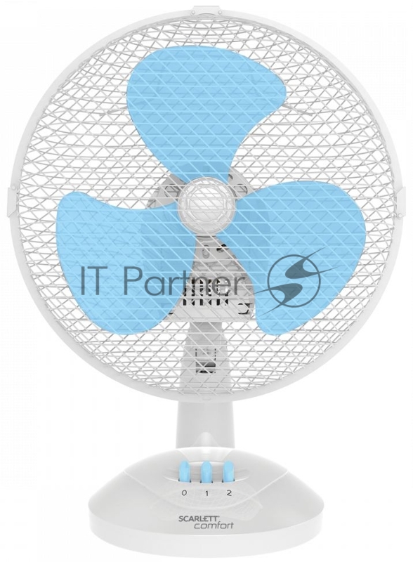 Вентилятор настольный Scarlett SC-DF111S19 30Вт скоростей:2 белый/голубой