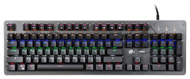 Клавиатура Oklick 970G DARK KNIGHT механическая черный USB Gamer LED